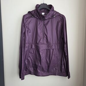 Diadora Luxe EUC Like New Packable Windbeaker Hooded Deep Purple Lightweight M